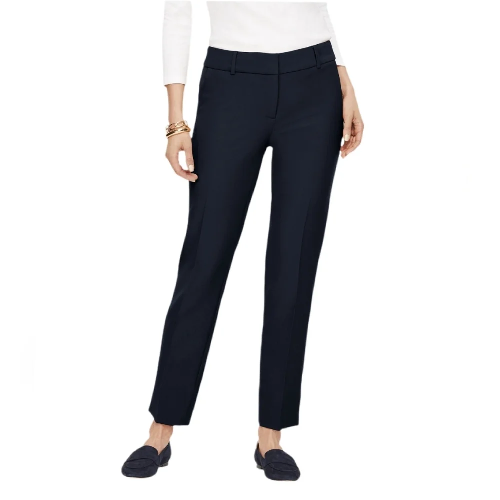Talbots Women's Black Hampshire Ankle Straight Leg Pants 10 Petite - Picture 1 of 9